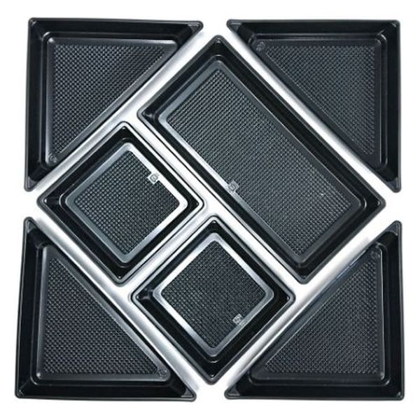 ニシキ 角皿H-40用中仕切C黒 2636030600 40点（直送品）