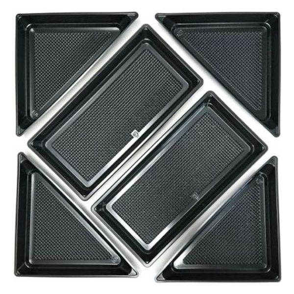 ニシキ 角皿H-40用中仕切D黒 2636040600 40点（直送品）