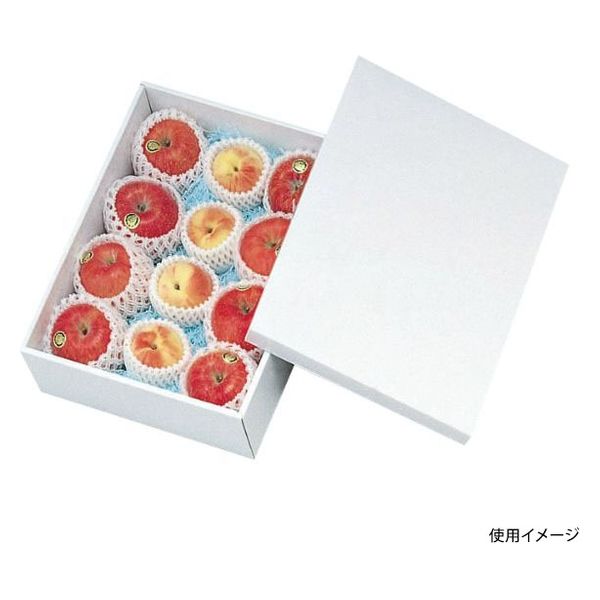 ヤマニパッケージ  青果用贈答箱 L-178 ホワイト(大) L-178 50箱(1箱×50)（直送品）
