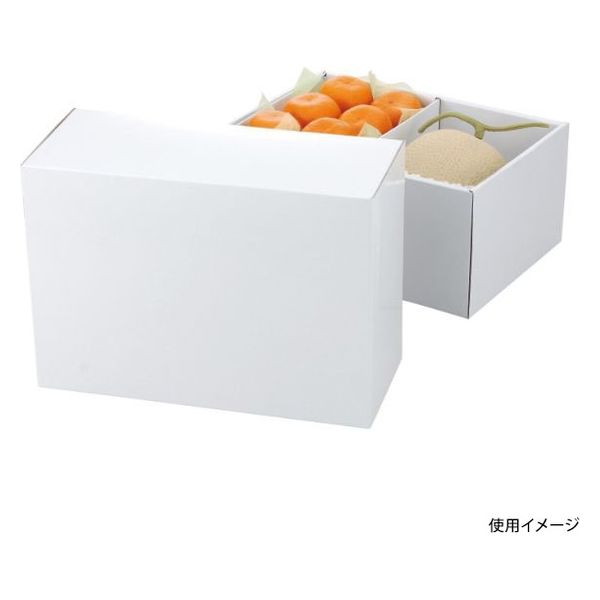 ヤマニパッケージ  青果用贈答箱 L-2211 ホワイト ロイヤル L-2211 40箱(10箱×4)（直送品）