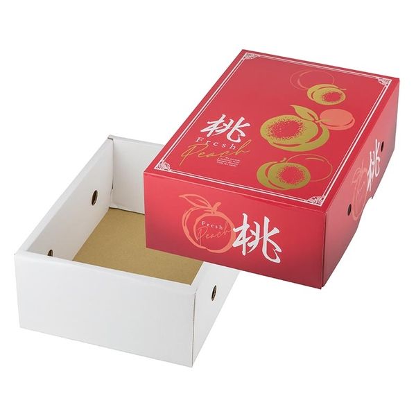 ヤマニパッケージ  青果用贈呈箱 グレースピーチ1.8 L-2499 50箱(10箱×5)（直送品）