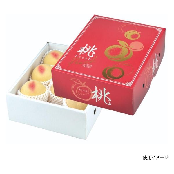 ヤマニパッケージ  青果用贈呈箱 グレースピーチ2.5 L-2507 50箱(10箱×5)（直送品）