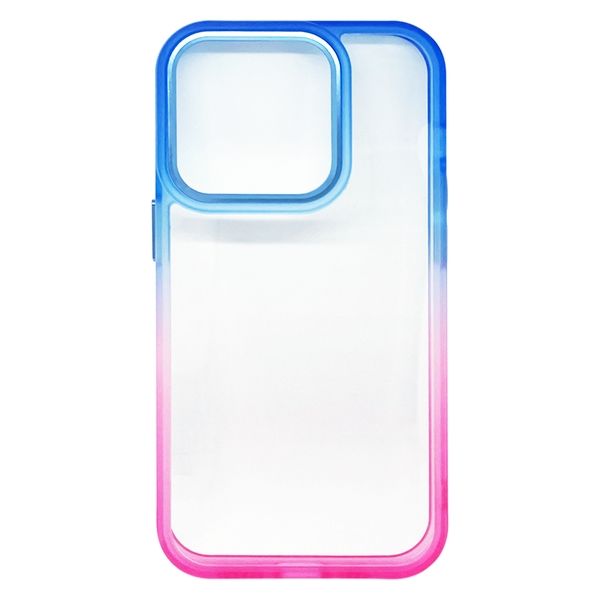 エアージェイ iPhone14グラデーションバックカバーケース　ブルー×ストロベリー AC-P22-NC1 1個（直送品）