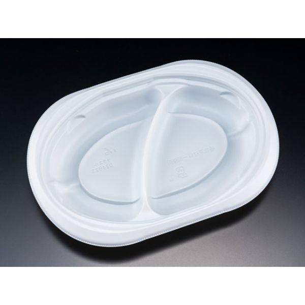 リスパック 軽食容器 バイオデリカ サラエル D24B2S 白 RHBL242 1袋(50個)（直送品）