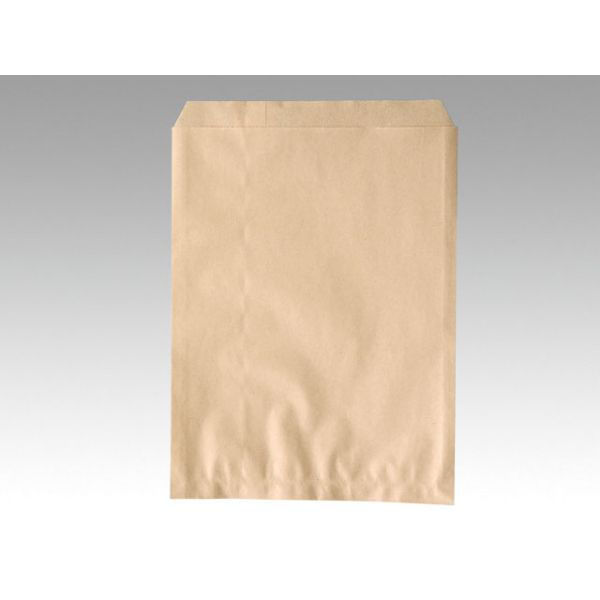 大阪ポリエチレン販売 パン・和洋菓子袋 No.216 無地未晒耐油平袋(茶) 2号 7320 1袋(100個)（直送品）
