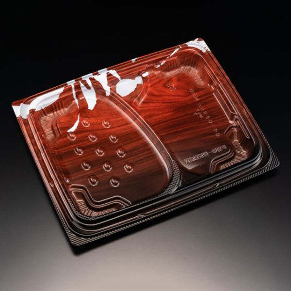 リスパック 弁当容器 バイオ 枠の内 グリル80-5B Kソース茶 RHBP884 1袋(50個)（直送品）