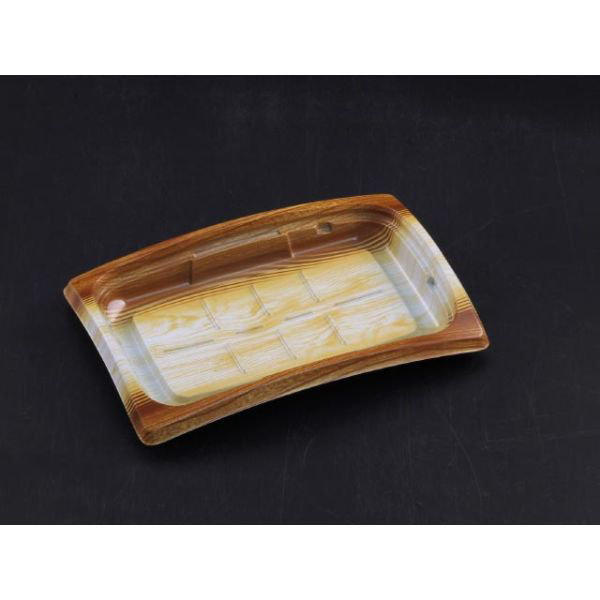 リスパック 惣菜容器 バイオデリカ リッジ18-12B メイプルウッド RHBH697 1袋(50個)（直送品）