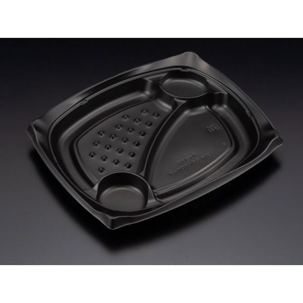 リスパック 饗ロマン 80 中皿1 黒 RHHR221 1袋(50個)（直送品）