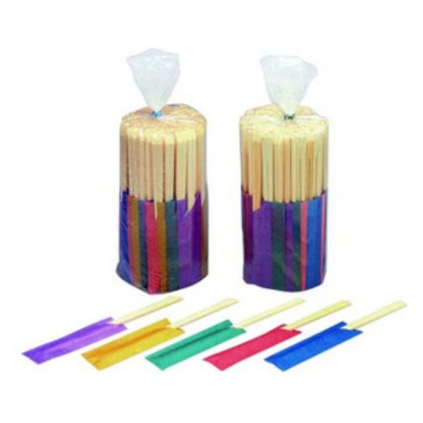 アオトプラス 割箸 竹天削入 AH-5色ミックス 199261 1袋(100個)（直送品）