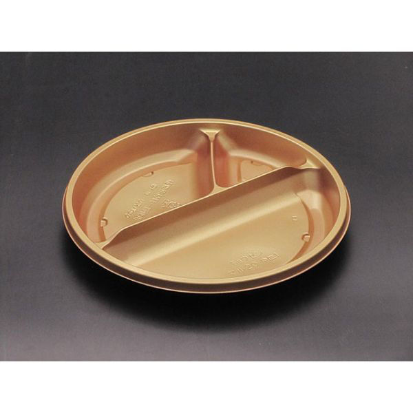 リスパック 弁当容器 饗膳 丸20 中皿1 ひかり RHHK773 1袋(50個)（直送品）