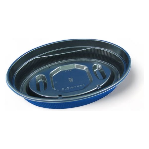 リスパック 弁当容器 かさね 小判 20B 黒 RHHJ501 1袋(50個)（直送品）