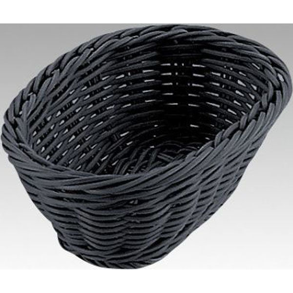 トーダイ 樹脂バスケット OV-130-BK小判型バスケット 15型 ブラック 01013015 1袋(1個)（直送品）