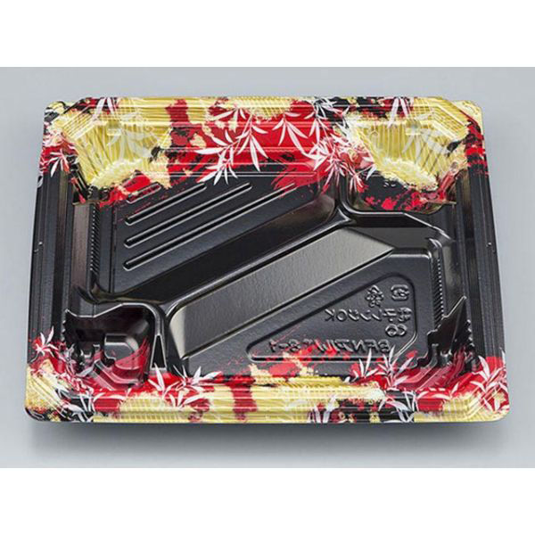 シーピー化成 弁当容器 BFNアルバ8-1みお赤本体 0280108017245 1袋(50個)（直送品）