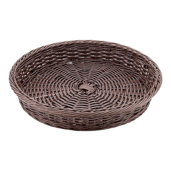 トーダイ 樹脂バスケット BB-640-DBRベーカリーバスケット 丸型37型 01064037 1袋(1個)（直送品）