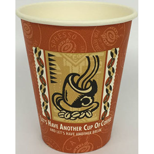 東罐興業 紙コップ SMT-280 レッツコーヒー 31-268-301 1袋(50個)（直送品）