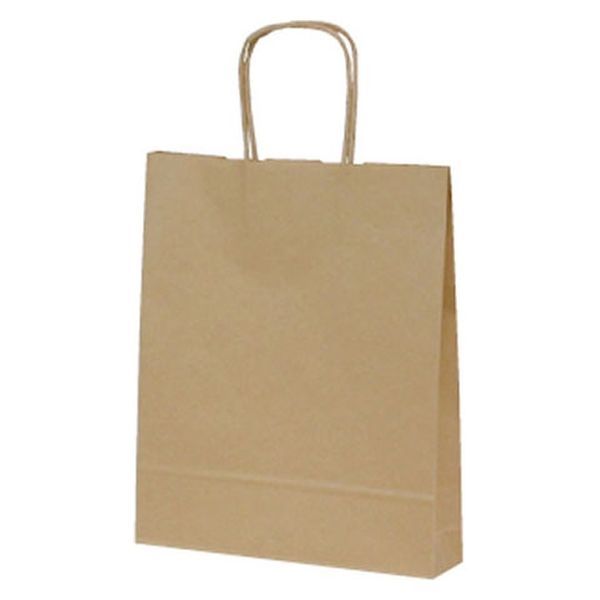 ベルベ 紙袋 自動紐手提袋 T-A4 茶無地 1541 1袋(50個)（直送品）