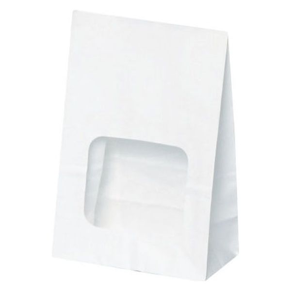 パックタケヤマ 惣菜袋 ウィンドウバッグ 白無地 SS XZT51002 1袋(100個)（直送品）