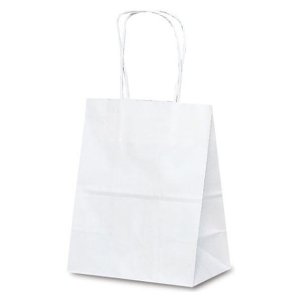 ベルベ 紙袋 自動紐手提袋 T-2 白無地 1217 1袋(25個)（直送品）