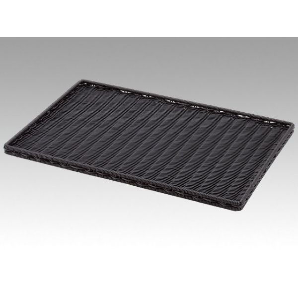 トーダイ 樹脂バスケット BB-846-BK渕付き パントレー 60型 ブラック 01084660 1袋(1個)（直送品）