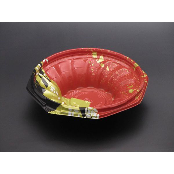 リスパック 丼容器 ハイクッカー このみ160B K-めいび赤 RHAL224 1袋(50個)（直送品）