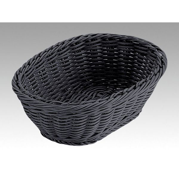 トーダイ 樹脂バスケット OV-133-BK小判型バスケット 24型 ブラック 01013324 1袋(1個)（直送品）