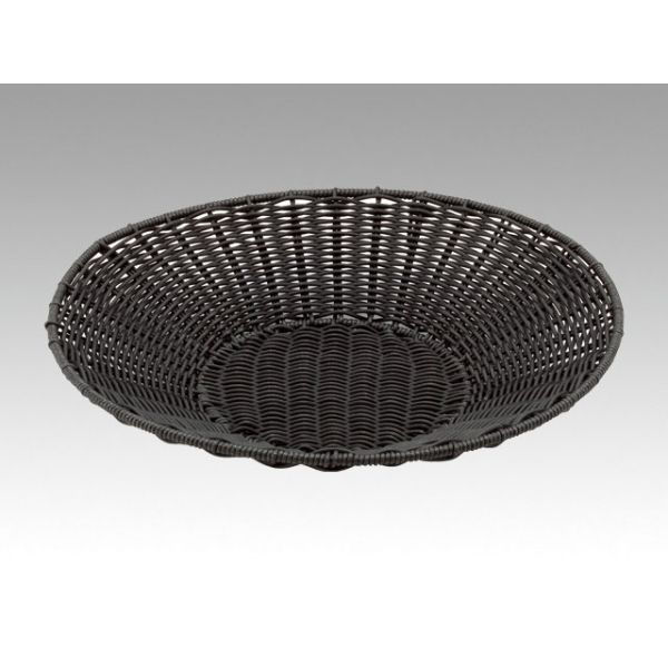 トーダイ 樹脂バスケット VT-400-BK丸型 トレー 40型 ブラック 010V40BK 1袋(1個)（直送品）