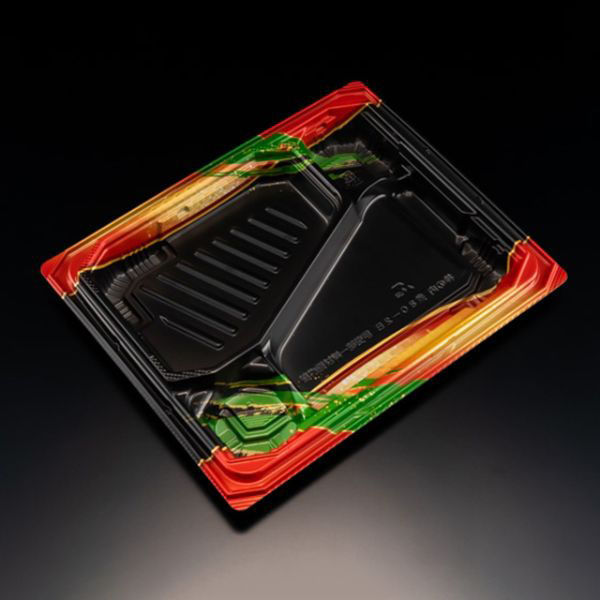 リスパック 弁当容器 バイオ 枠の内 煮80-2B K-からり赤 RHBP482 1袋(50個)（直送品）