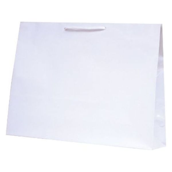 ベルベ  手提袋 ファットバッグ ホワイト 1570 50枚(10枚×5)（直送品）