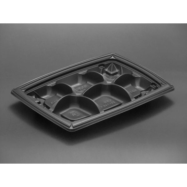 リスパック 惣菜容器 バイオデリカ むすび 20-14B 6S 黒 RHBS442 1袋(50個)（直送品）
