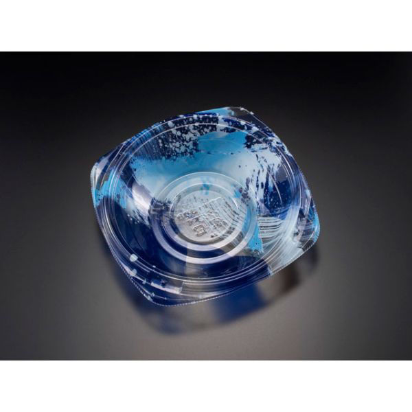 リスパック 丼容器 バイオPET 海専丼160B 海洋青 RRKS222 1袋(50個)（直送品）