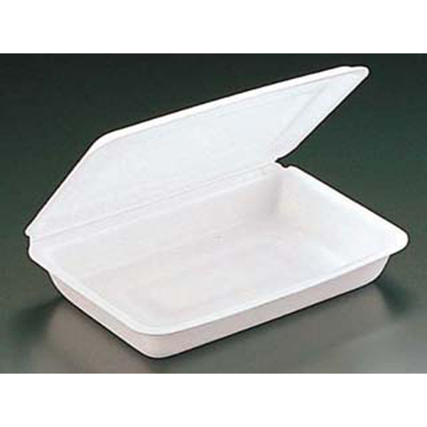リスパック 弁当容器 折り蓋 中B 白 RLBE055 1袋(100個)（直送品）