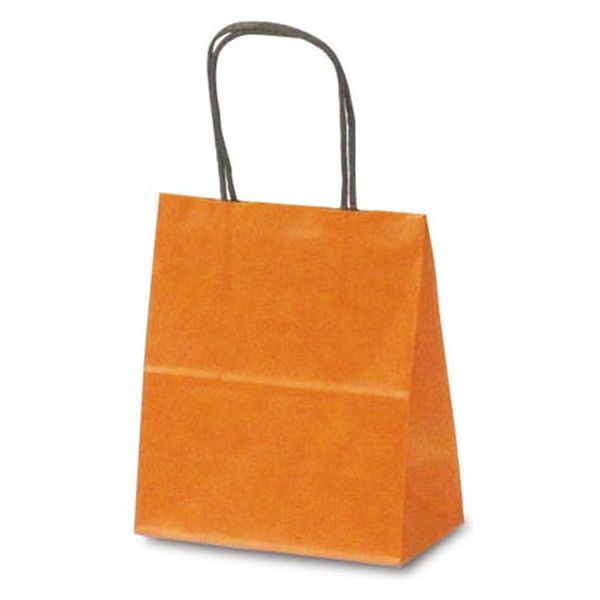 ベルベ 紙袋 自動紐手提袋 T-1 カラー(オレンジ) 1113 1袋(25個)（直送品）