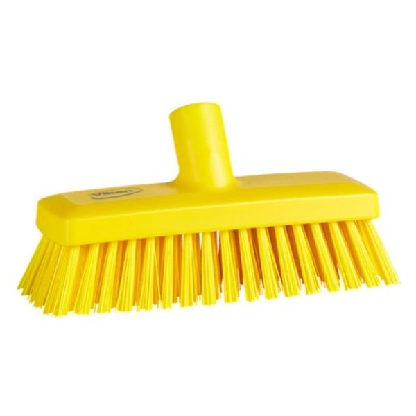 ヴァイカン ブラシ  コンパクトデッキブラシ ハード イエロー 70426 70426 1個（直送品）