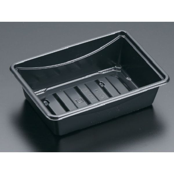 リスパック 弁当容器 かさね1B 黒 RHHJ301 1袋(50個)（直送品）