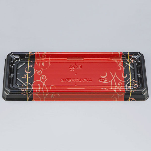 シーピー化成 寿司容器 UFハカマ板16 みつる朱本体 0597116008975 1袋(50個)（直送品）