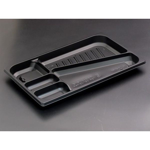 リスパック 弁当容器 饗膳 150 中皿1 黒 RHHK521 1袋(50個)（直送品）