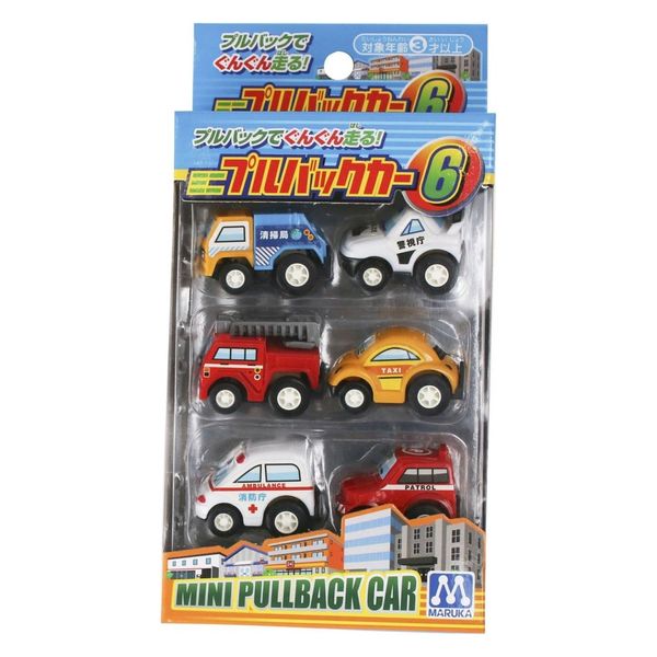 マルカ ミニプルバックカー６ おもちゃ 390053 3個（直送品）