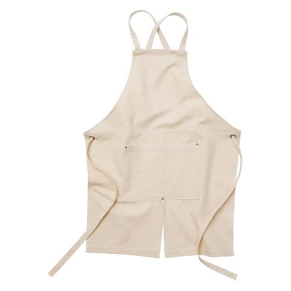 United Athle 1384-01ウォッシュキャンバスエプロン クロスタイプナチュラル 138401919 1袋(1個)（直送品）