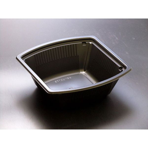 リスパック 丼容器 ハイクッカー 角丼D17B 黒 RHHF311 1袋(50個)（直送品）