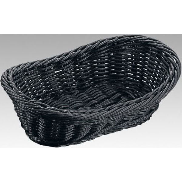 トーダイ 樹脂バスケット FG-531-BK舟型バスケット 25型 ブラック 01053125 1袋(1個)（直送品）