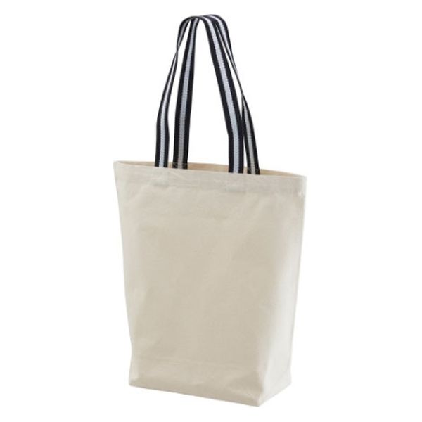 United Athle 1460-01 キャンバストートバッグ ナチュラル・ブラックアンドホワイト M 1袋(1個)（直送品）