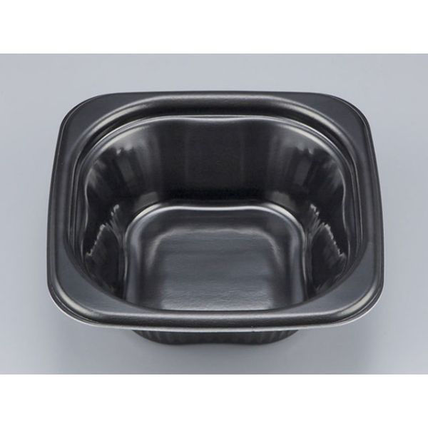 シーピー化成 どんぶり容器 TNランチ丼17 黒 本体 645604 1袋(50個)（直送品）
