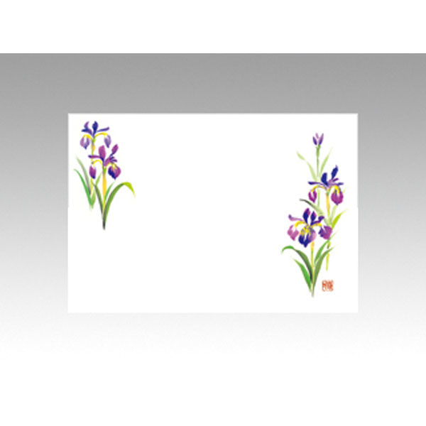 カミイソ産商 テーブルマット 尺3寸 No.268 あやめ 72000268 1袋(100枚)（直送品）