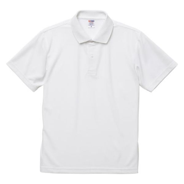 United Athle 2020-01ドライカノコポロシャツ ホワイト 5XL 202001181 1袋(1個)（直送品）