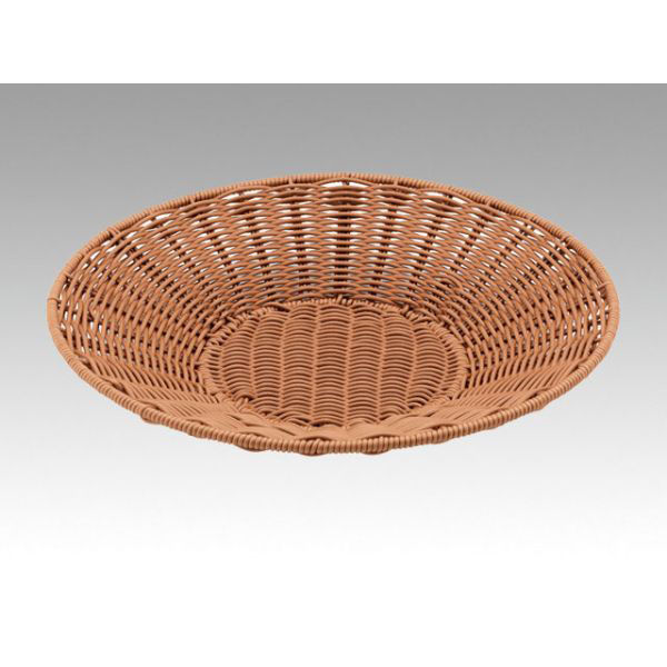 トーダイ 樹脂バスケット VT-300-BR丸型 トレー 30型 ブラウン 010V30BR 1袋(1個)（直送品）