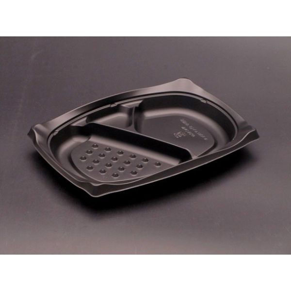 リスパック 饗ロマン10中皿2 黒 RHHR131 1袋(50個)（直送品）