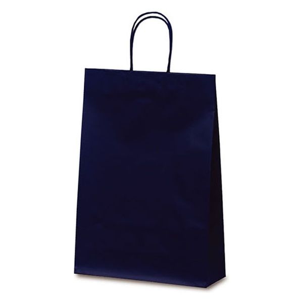 ベルベ 紙袋 マットバッグ L ネイビー 1066 1袋(10個)（直送品）