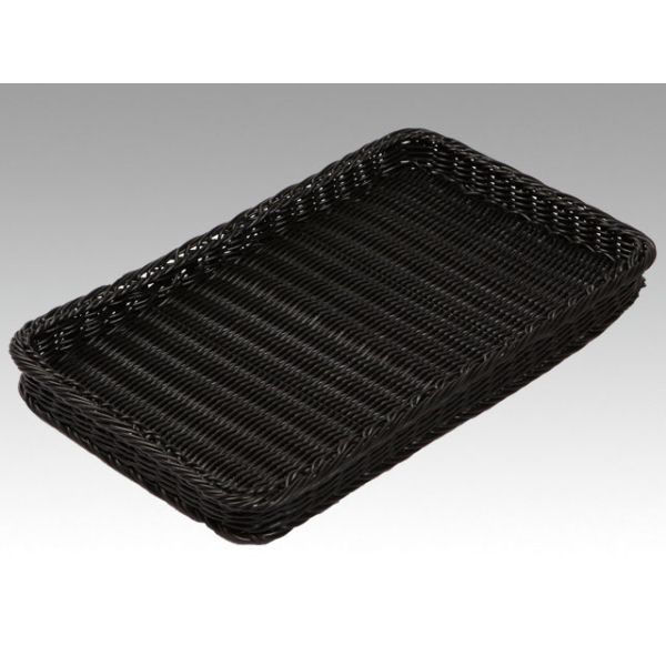 トーダイ 樹脂バスケット BB-4025-BKベーカリーバスケット 薄型25型 ブラック 010B25BK 1袋(1個)（直送品）