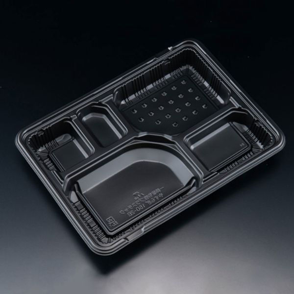 リスパック 弁当容器 バイオデリカ やすらぎ150-2B 黒 RHDT452 1袋(50個)（直送品）