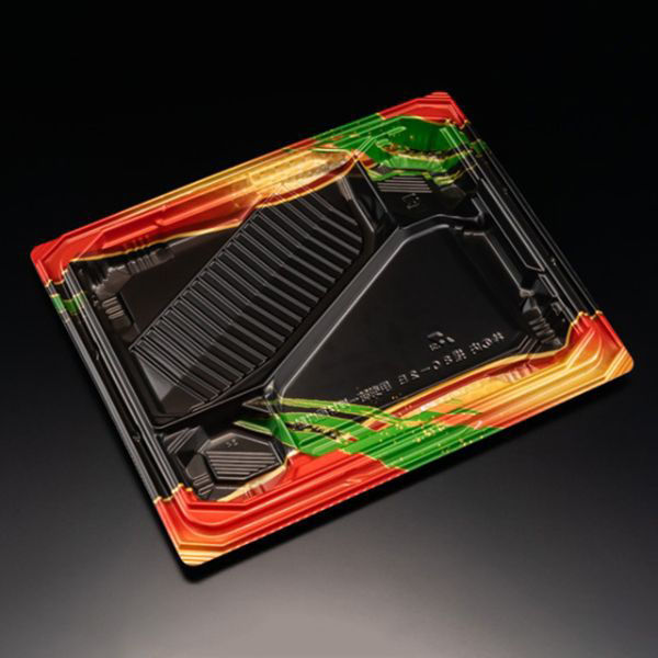 リスパック 弁当容器 バイオ 枠の内 揚80-2B K-からり赤 RHBP302 1袋(50個)（直送品）